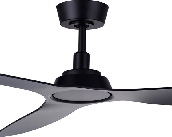 Wentylator sufitowy Moto, czarny, Ø 132 cm, cichy – Beacon Beacon Lighting, Moto, czarny, salon, tworzywo sztuczne, nowoczesny