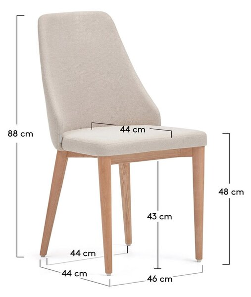 Beżowe krzesło Rosie – Kave Home