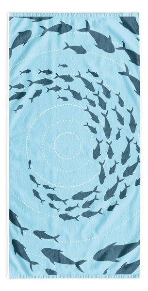 Niebieski ręcznik plażowy 90x180 cm Shoal – DecoKing