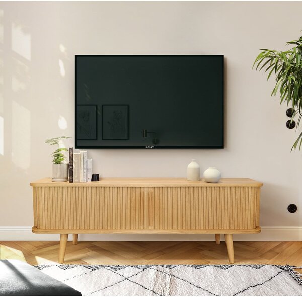 Szafka pod TV w dekorze dębu 138x50 cm Rove – Woodman