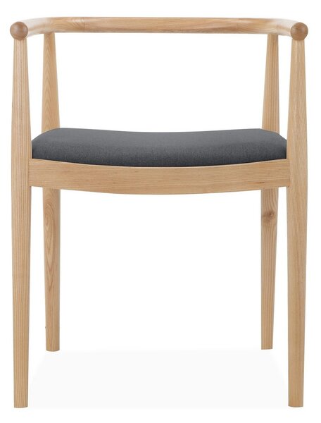 Lekkie, proste krzesło z antracytowym siedziskiem
