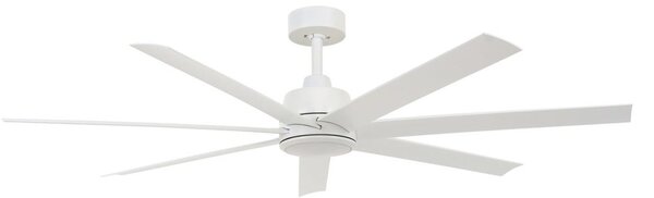Wentylator sufitowy Atlanta z oświetleniem, biały, 142 cm, cichy – Beacon Beacon Lighting, Atlanta, ściemnialny, biały, salon, tworzywo sztuczne, nowoczesny