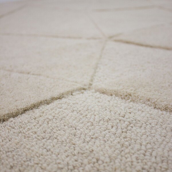 Beżowy wełniany dywan tkany ręcznie 120x170 cm Shard – Flair Rugs