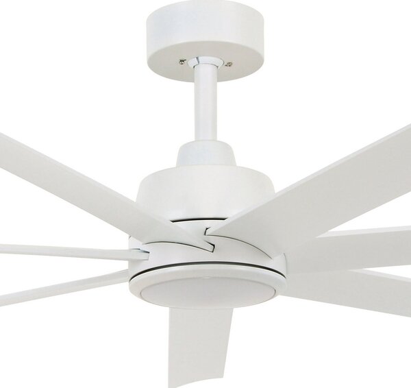 Wentylator sufitowy Atlanta z oświetleniem, biały, 142 cm, cichy – Beacon Beacon Lighting, Atlanta, ściemnialny, biały, salon, tworzywo sztuczne, nowoczesny