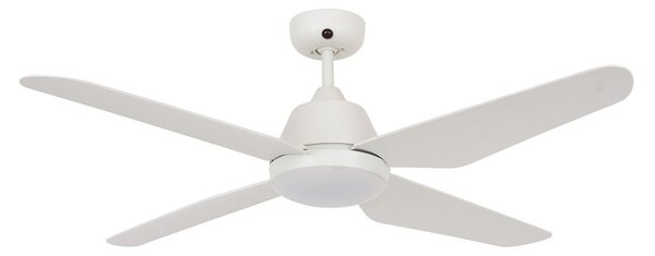 Wentylator sufitowy LED Aria, biały, cichy, 122 cm – Beacon Beacon Lighting, Aria, biały, salon, tworzywo sztuczne, nowoczesny
