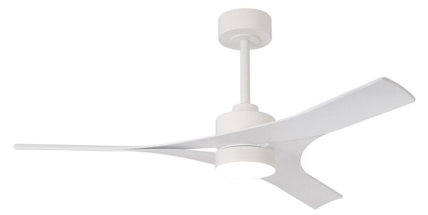 Tajski wentylator sufitowy LED, biały, z cichym silnikiem prądu stałego, CCT – Mantra Iluminación, Thai, ściemnialny, biały, salon, tworzywo sztuczne, nowoczesny
