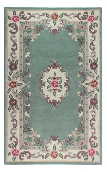 Zielony wełniany dywan Flair Rugs Aubusson, 75x150 cm