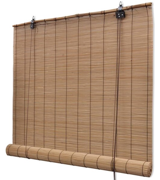 Rolety bambusowe, 100 x 160 cm, brązowe