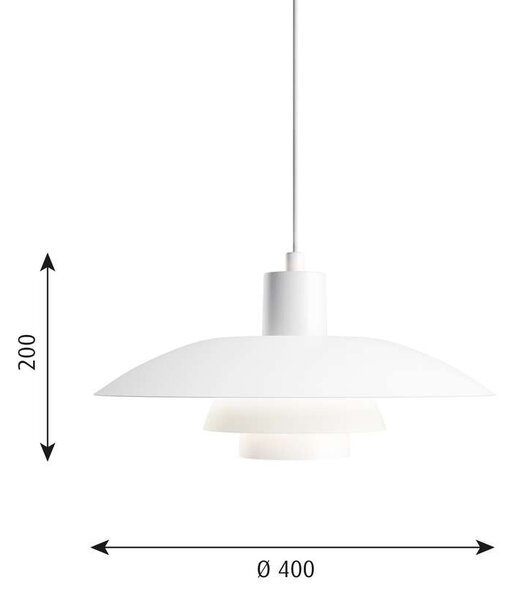 Louis Poulsen - PH 4/3 Lampa Wisząca White