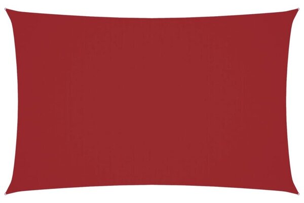 Prostokątny żagiel ogrodowy, tkanina oxford, 2,5x5 m, czerwony