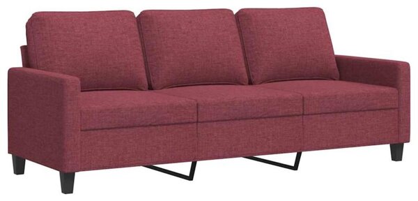 Sofa 3-osobowa, winna czerwieÅ, 180 cm,tapicerowana tkaninÄ