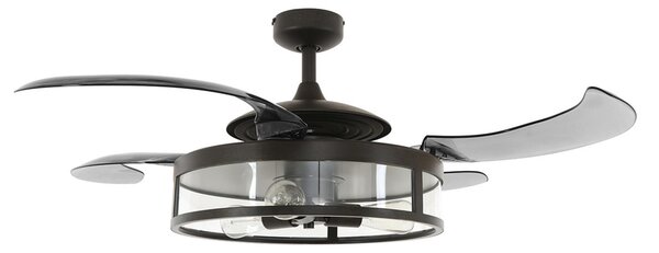 Fanaway Classic – wentylator sufitowy z oświetleniem, czarny, cichy, Beacon Beacon Lighting, Fanaway Classic, szary, salon, tworzywo sztuczne, nowoczesny