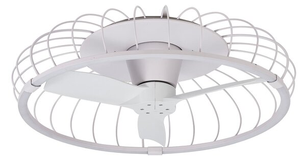 Wentylator sufitowy LED Nature, biały, aplikacja CCT, Ø 79 cm – Mantra Mantra Iluminación, Nature, ściemnialny, biały, salon, tworzywo sztuczne