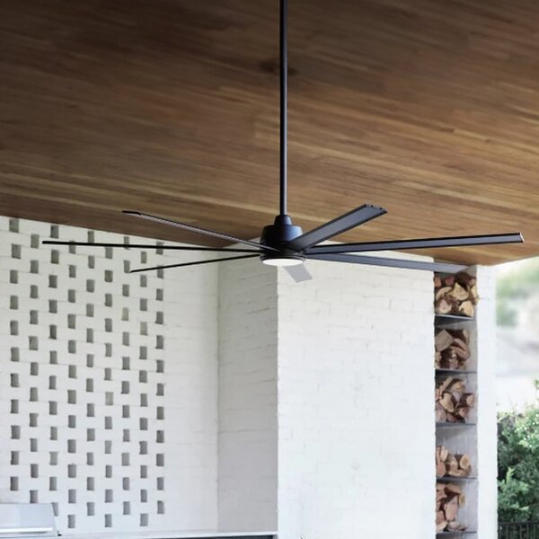 Wentylator sufitowy Atlanta z oświetleniem, czarny, zasilany prądem stałym, Beacon Lighting, Atlanta, ściemnialny, czarny, salon, aluminium, nowoczesny