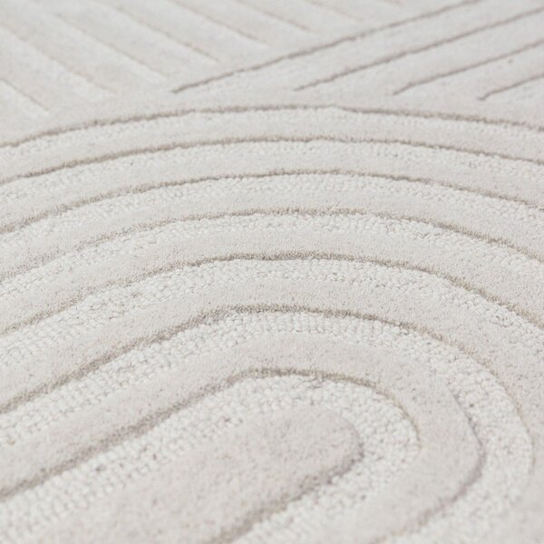 Wełniany dywan tkany ręcznie w kolorze kości słoniowej 160x230 cm Zen Garden – Flair Rugs