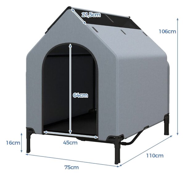 Zadaszone legowisko dla psa 75 x 110 x 106 cm
