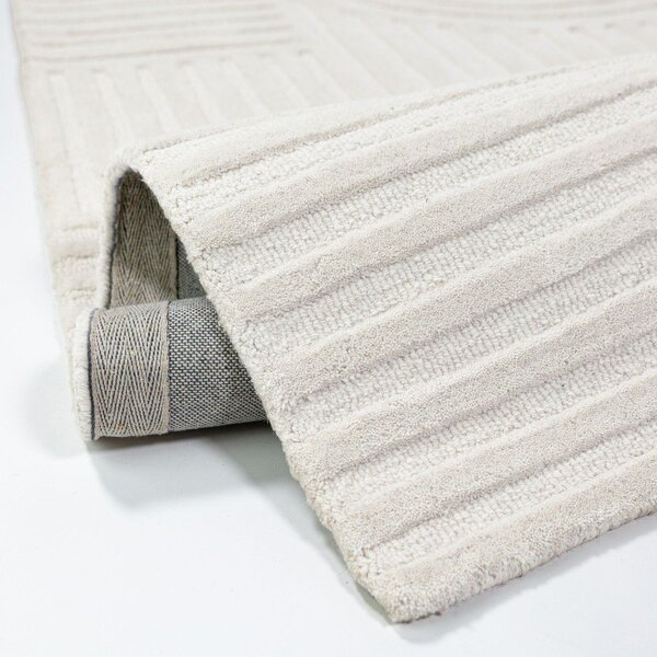 Wełniany dywan tkany ręcznie w kolorze kości słoniowej 160x230 cm Zen Garden – Flair Rugs