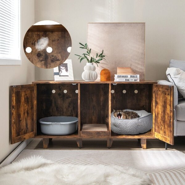 Domek dla kota z drapakiem komoda