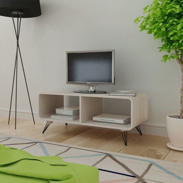 Szafka pod TV, 90x39x38,5 cm, drewniana, szara