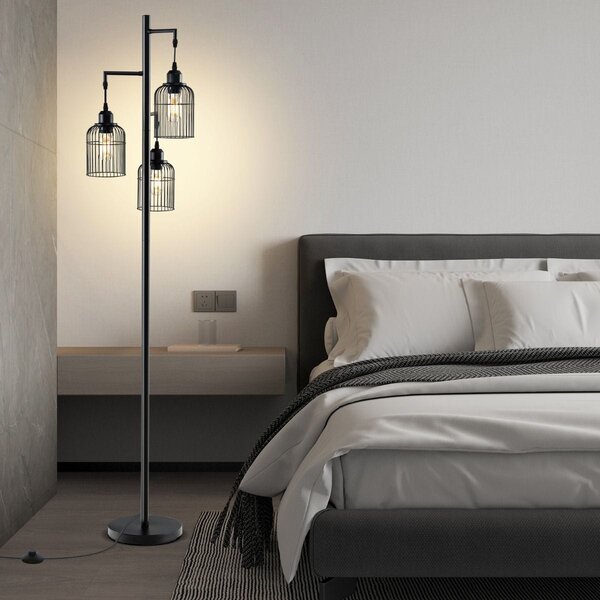 Nowoczesna lampa podłogowa z 3 kloszami