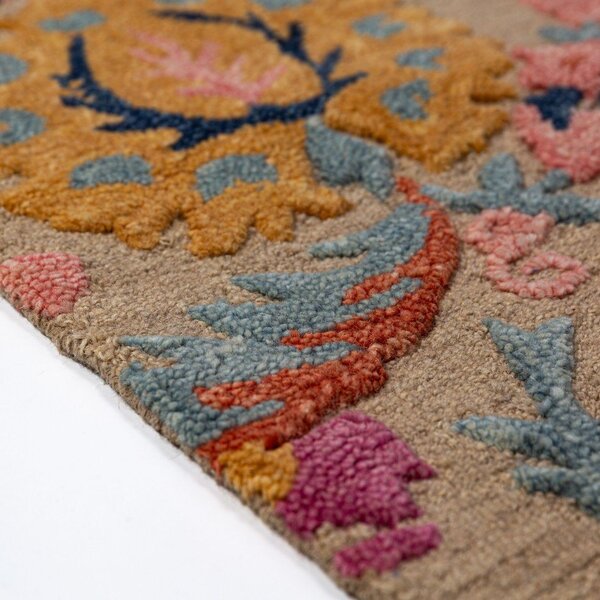 Wełniany chodnik tkany ręcznie 80x300 cm Amira Floral – Flair Rugs