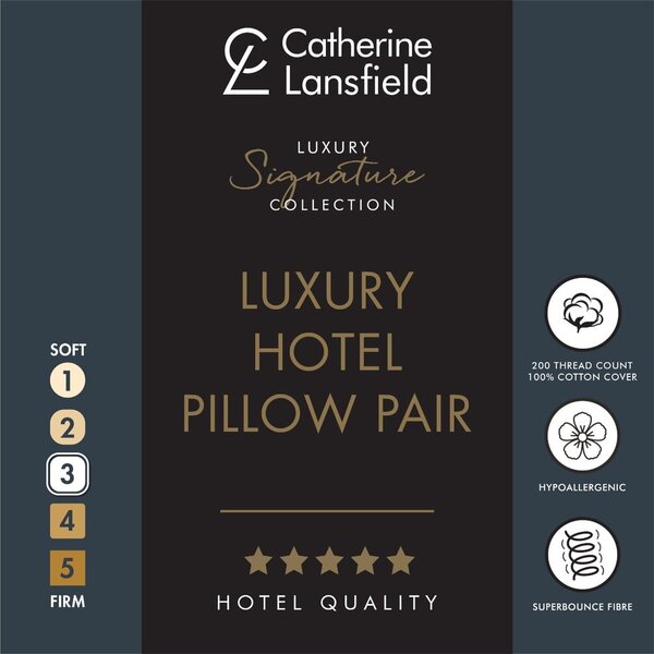 Poduszka 2 szt. 48x74 cm Hotel Satin Stripe – Catherine Lansfield