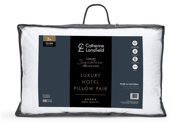Poduszka 2 szt. 48x74 cm Hotel Satin Stripe – Catherine Lansfield