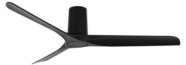 Wentylator sufitowy Londo, czarny, z silnikiem prądu stałego, 132 cm, cichy – Beacon Lighting, Londo, czarny, salon, tworzywo sztuczne, nowoczesny