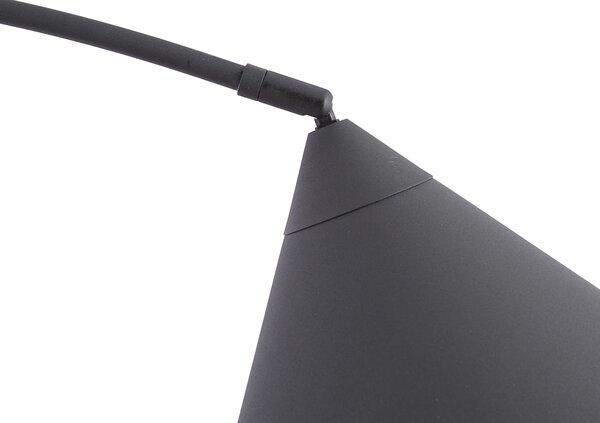 Lampa podłogowa w stylu retro czarna z białym wnętrzem - Triangolo
