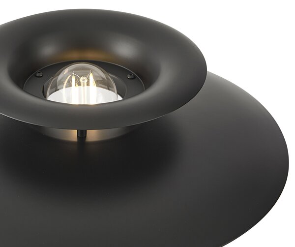 Lampa stołowa w stylu retro, czarna stal, 45 cm - Pauly