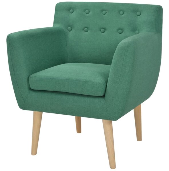 Fotel, zielony, tkanina