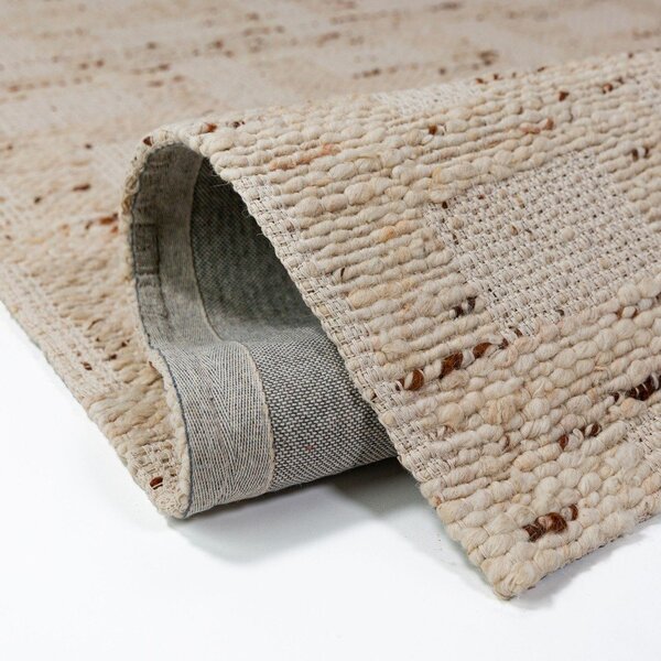Dywan z mieszanki wełny tkany ręcznie w naturalnym kolorze 140x200 cm Rova Blend – Flair Rugs
