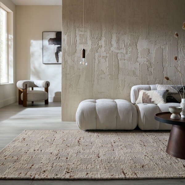 Dywan z mieszanki wełny tkany ręcznie w naturalnym kolorze 140x200 cm Rova Blend – Flair Rugs