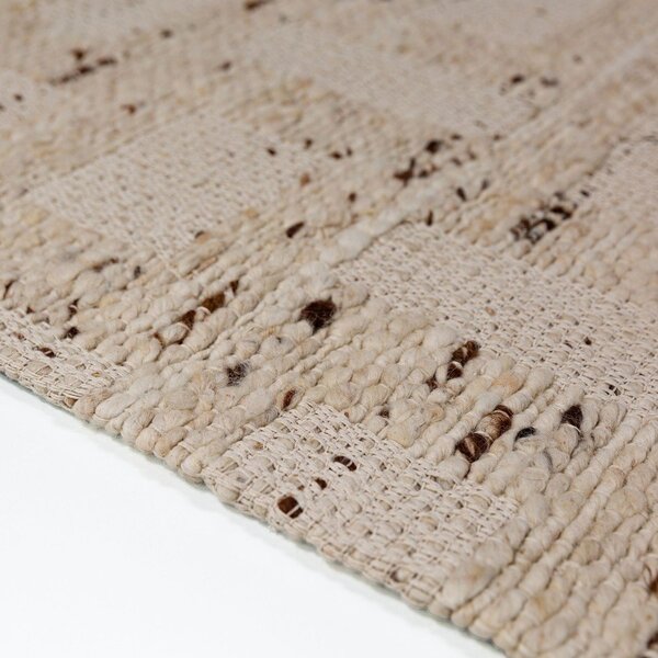 Dywan z mieszanki wełny tkany ręcznie w naturalnym kolorze 140x200 cm Rova Blend – Flair Rugs
