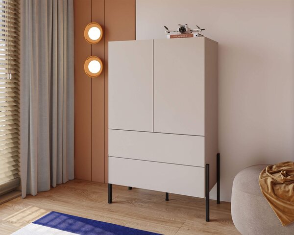 MebleMWM Bieliźniarka 2D2S JUKON S | Cashmere