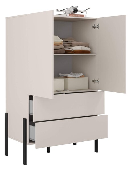 MebleMWM Bieliźniarka 2D2S JUKON S | Cashmere