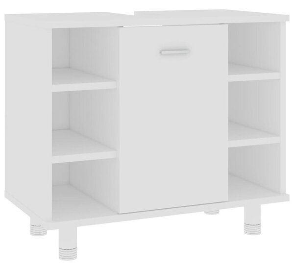 Szafka łazienkowa, biała 60x32x53,5 cm, materiał drewnopochodny