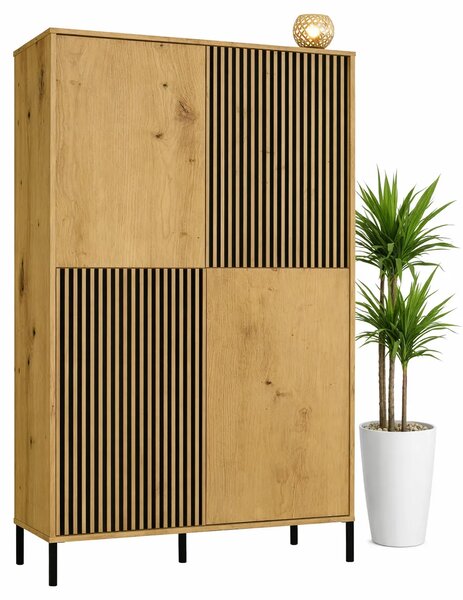 Komoda z lamelami na nóżkach dąb artisan P5-K85