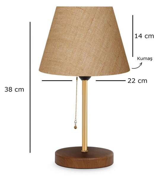 Beżowa lampa stołowa z tekstylnym kloszem (wysokość 14 cm) Mardin – Opviq lights