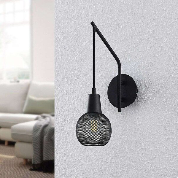 Lindby - Zerda Lampa Ścienna Black