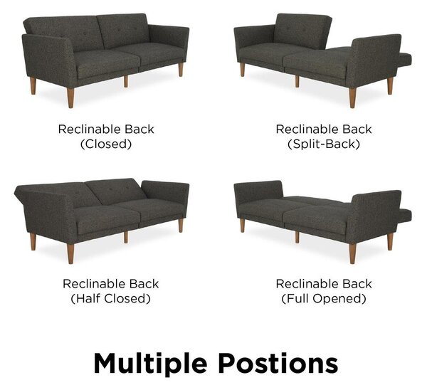 Szara rozkładana sofa 205 cm Regal – Novogratz