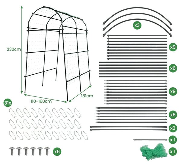 Pergola ogrodowa tunel