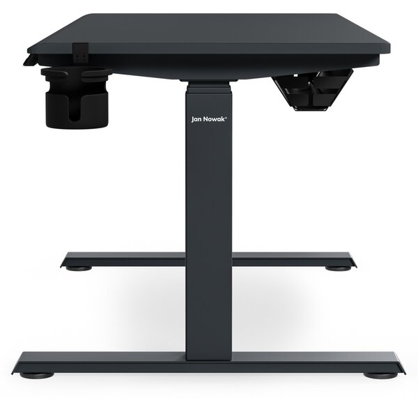 Biurko elektryczne z regulacją wysokości ergonomiczne antracytowe,1200x600 mm: ARIA