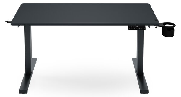 Biurko elektryczne z regulacją wysokości ergonomiczne antracytowe,1200x600 mm: ARIA