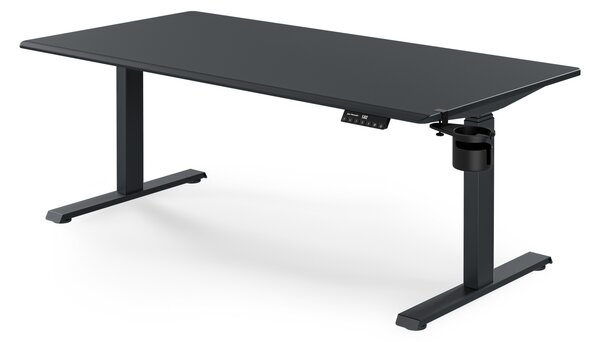 Biurko elektryczne z regulacją wysokości ergonomiczne antracytowe,1600x800 mm: ARIA
