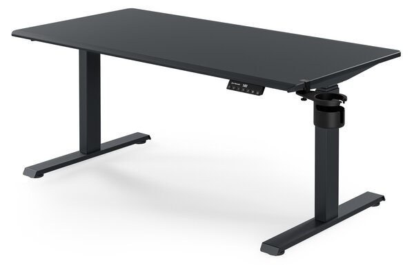 Biurko elektryczne z regulacją wysokości ergonomiczne antracytowe,1400x700 mm: ARIA