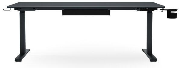 Biurko elektryczne z regulacją wysokości ergonomiczne antracytowe,1600x800 mm: ARIA