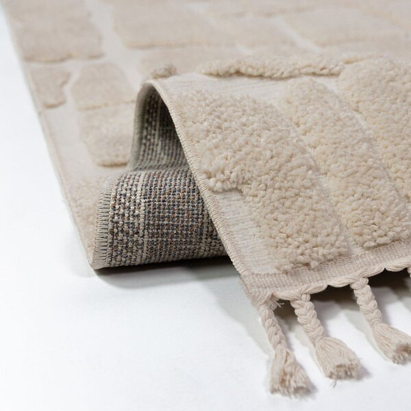 Kremowy dywan 133x190 cm Esra Cobbled – Flair Rugs