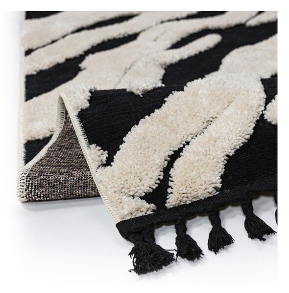 Czarno-biały dywan 133x190 cm Esra Zebra – Flair Rugs