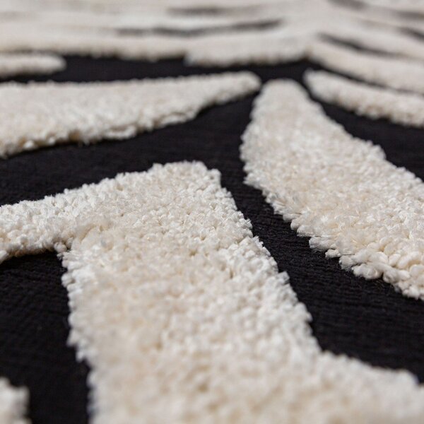 Czarno-biały dywan 133x190 cm Esra Zebra – Flair Rugs